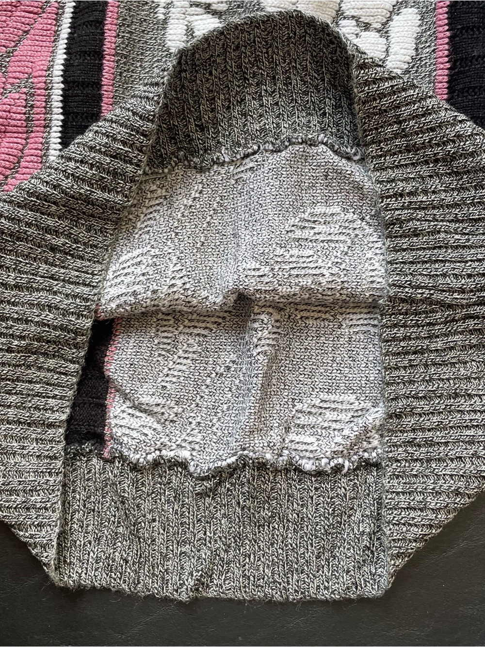 Floral Knit Crewneck Sweater in Pink, Gray, Black, White - Picture 6 of 6